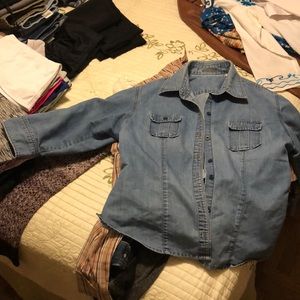 Blue button down shirt